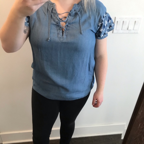 Old navy Shortsleeve lyocell blouse - Picture 5 of 5